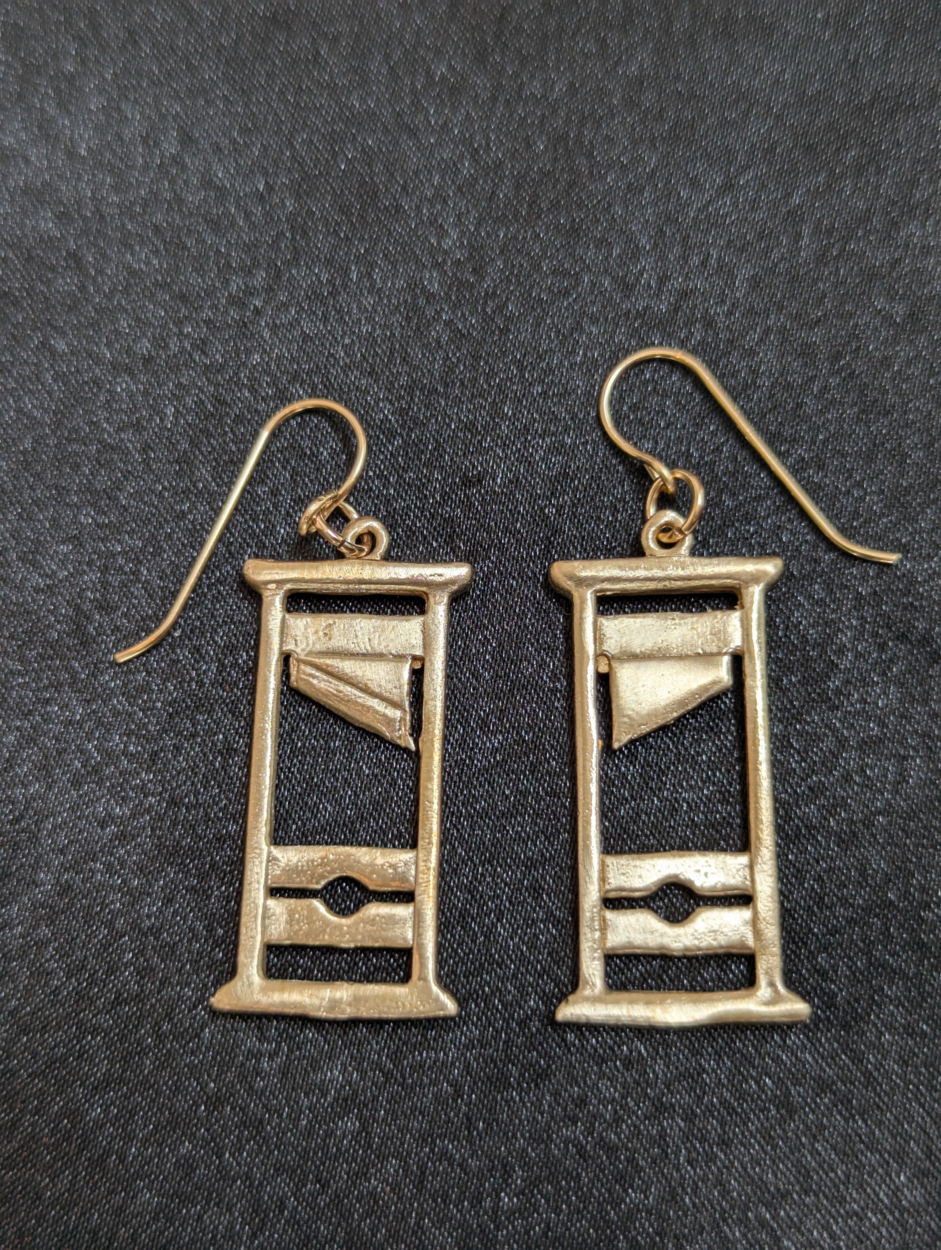 Bronze Guillotine Earrings 