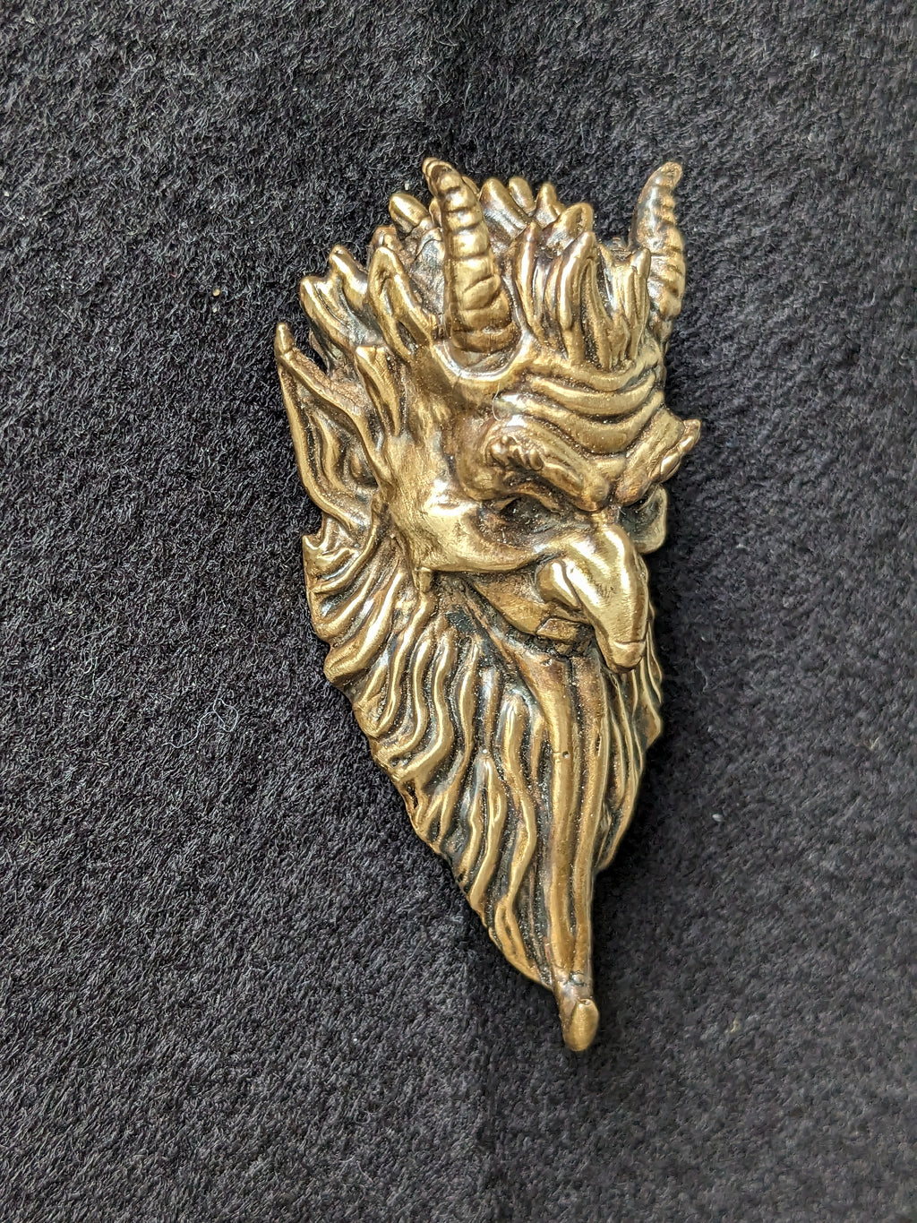 Bronze Krampus Stocking Holder