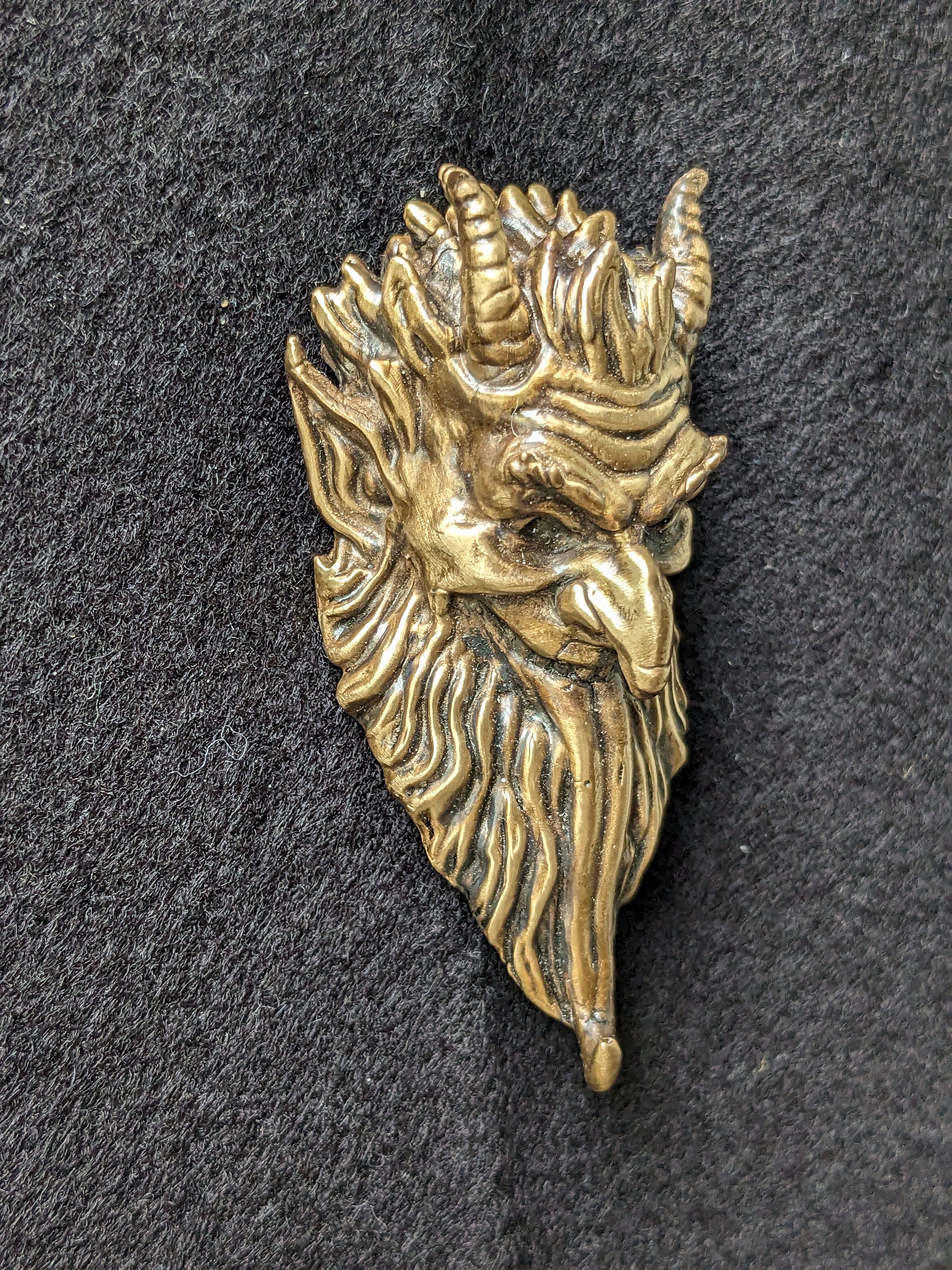 Bronze Krampus Stocking Holder