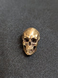Human Skull Bronze Pin