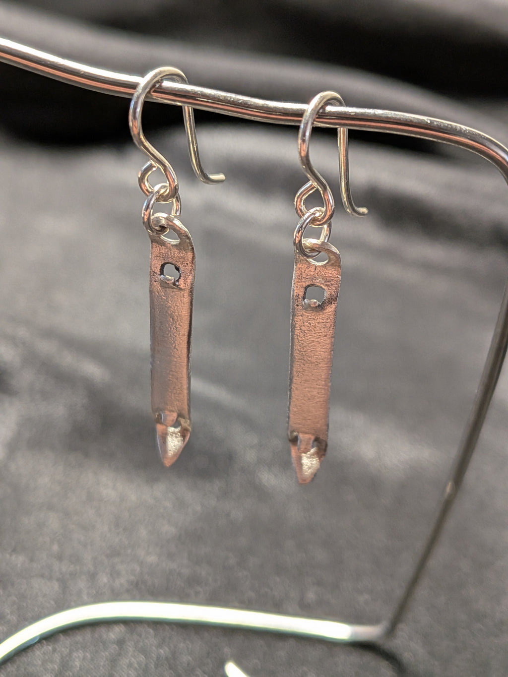 Handcrafted Metal Church Key Earrings