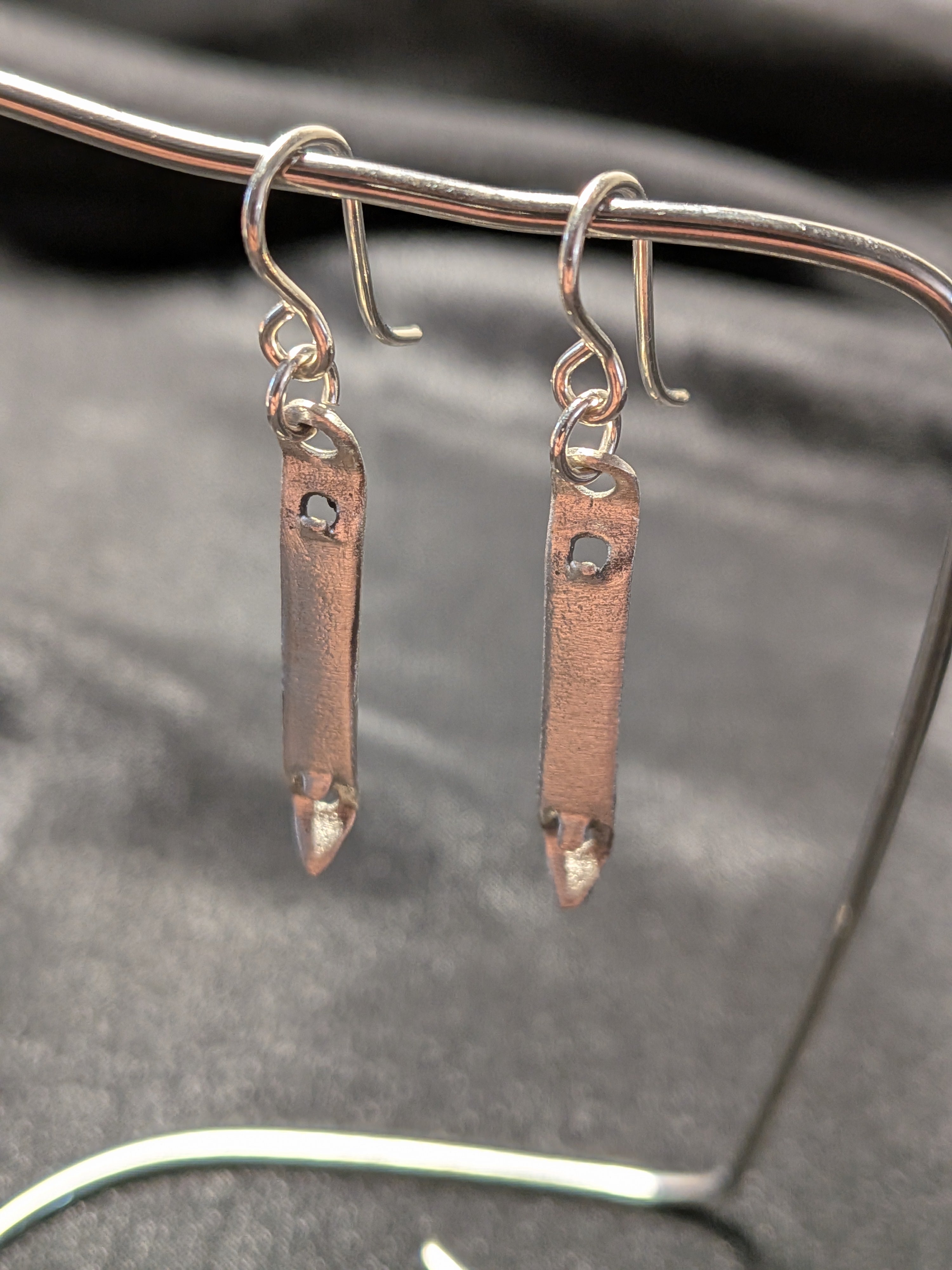 Handcrafted Metal Church Key Earrings