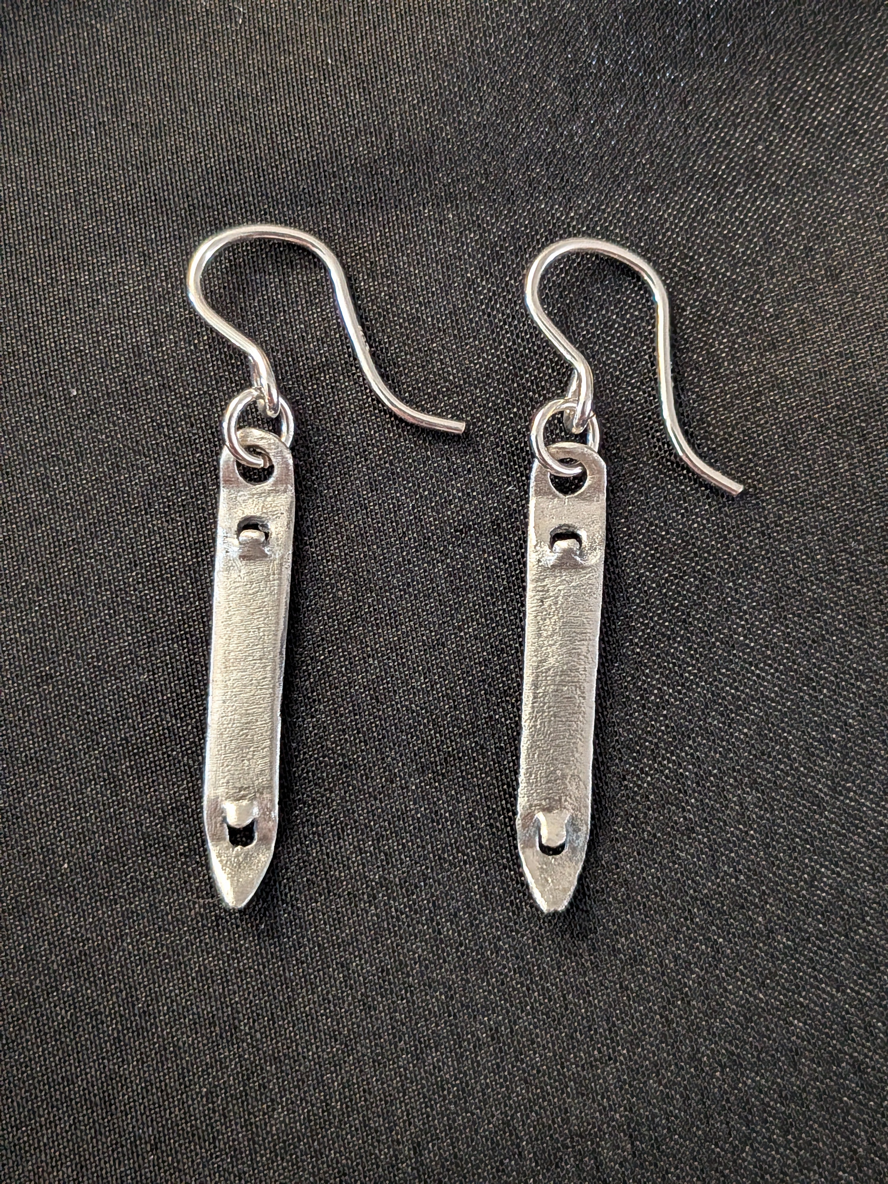 Handcrafted Metal Church Key Earrings