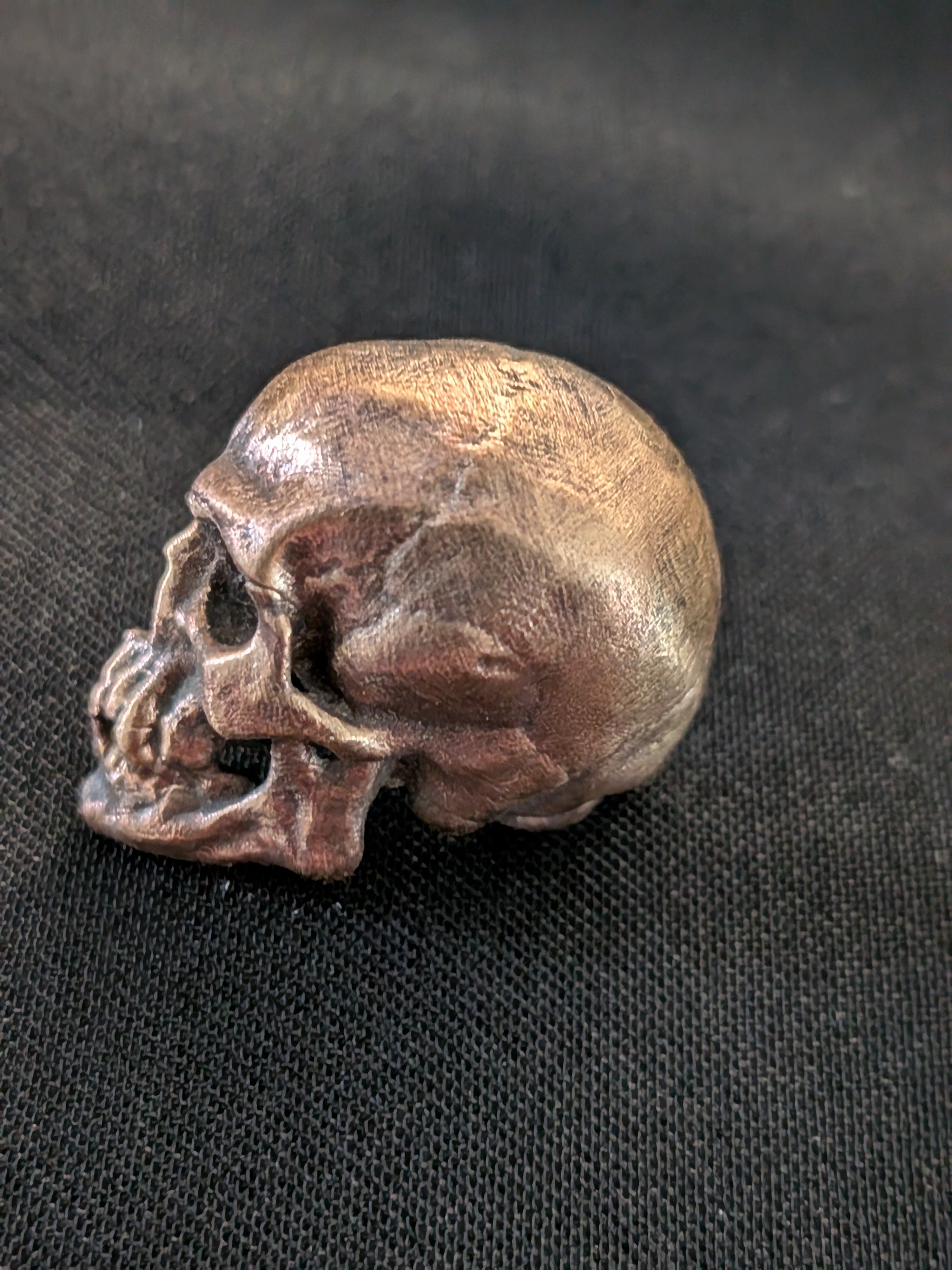 Side Profile Skull Metal Pin