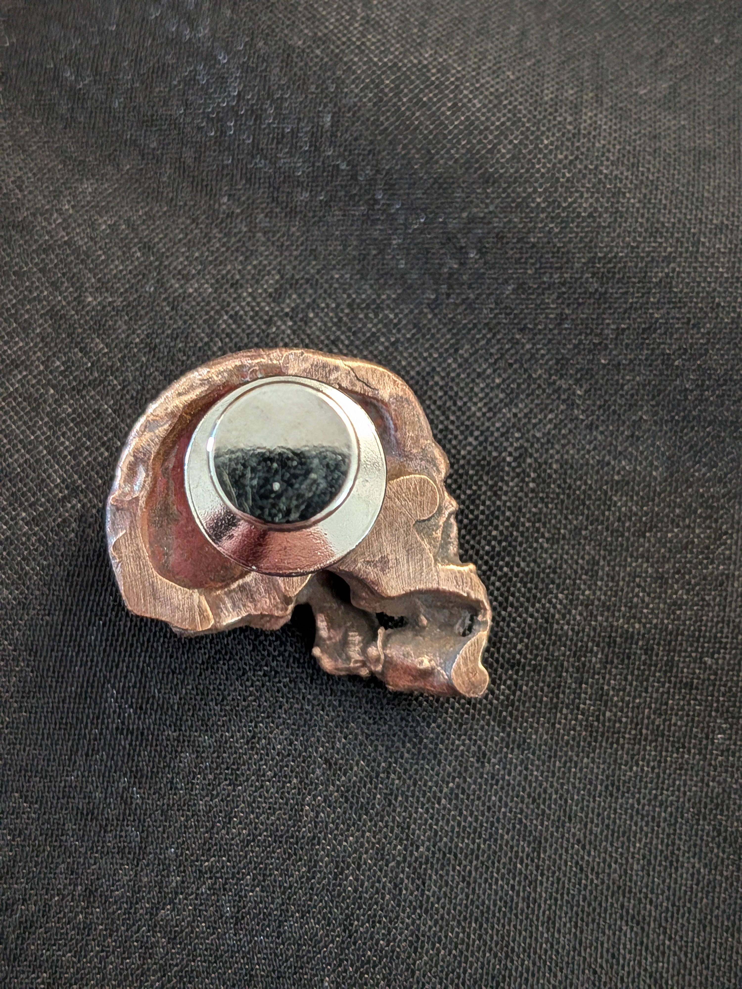 Side Profile Skull Metal Pin
