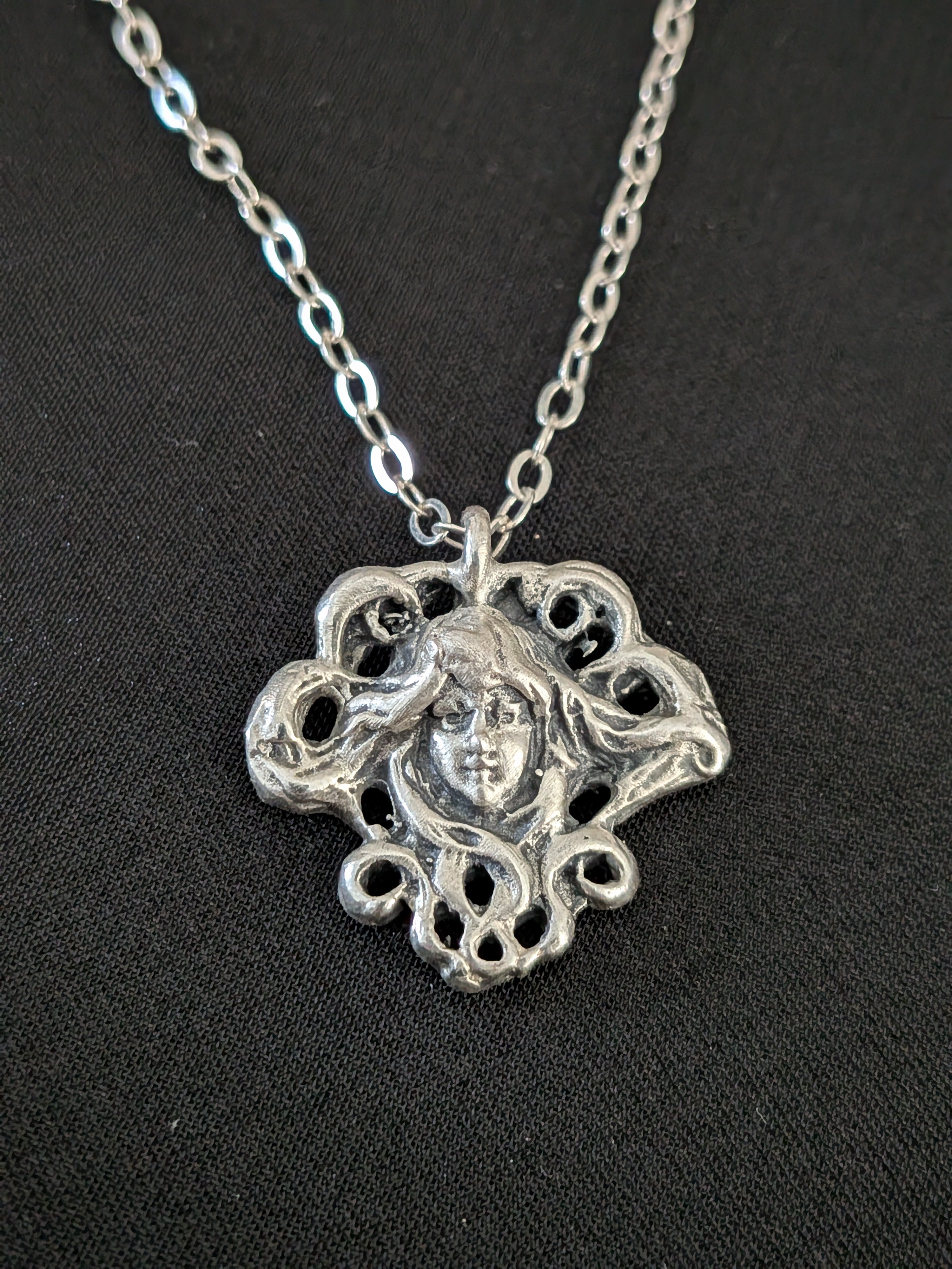 Silver Art Nouveau  Pendant