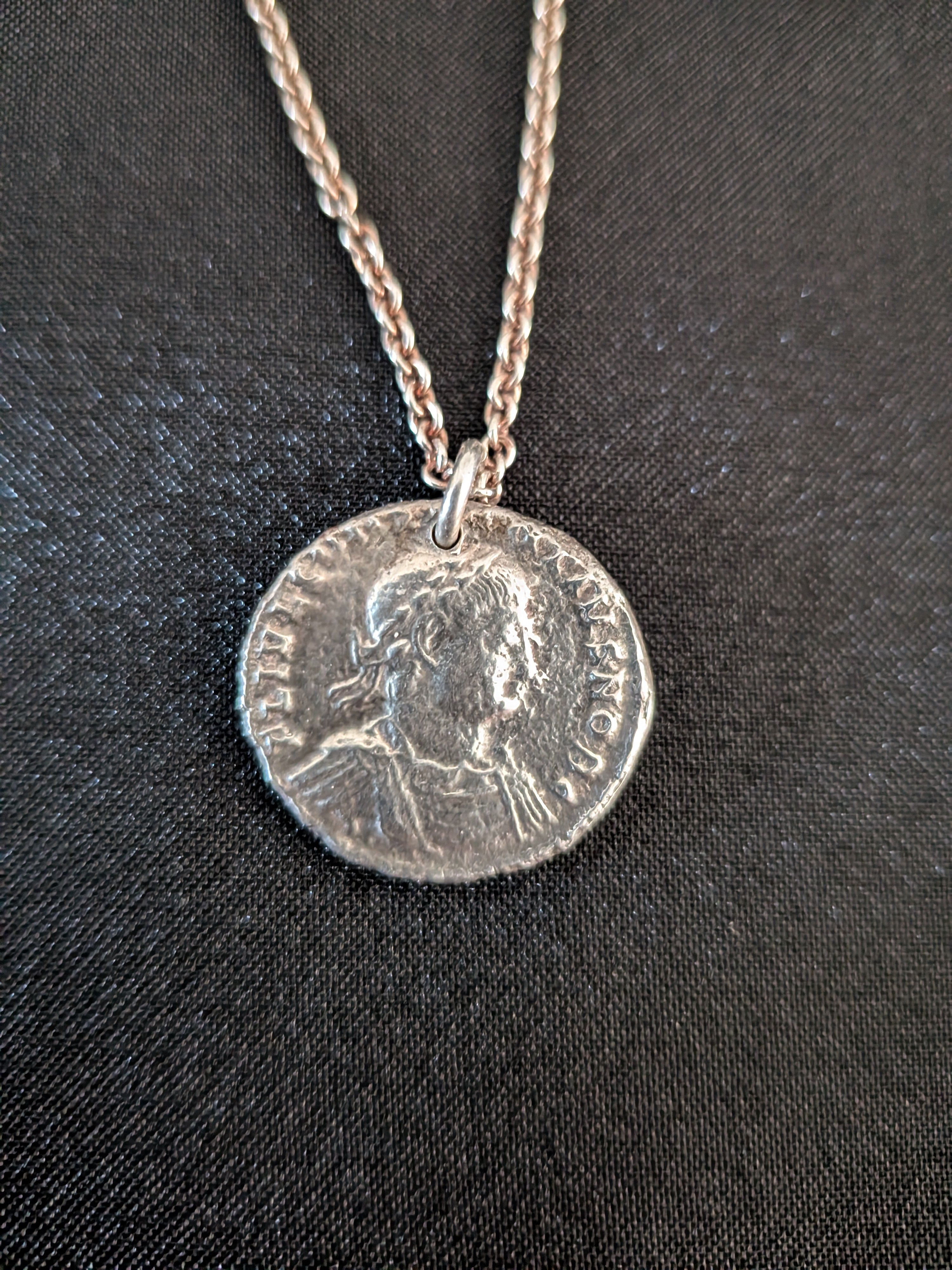 Ancient Roman Coin Pendant Necklace