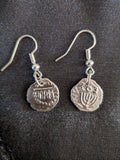 Ancient Coin Replica Earrings