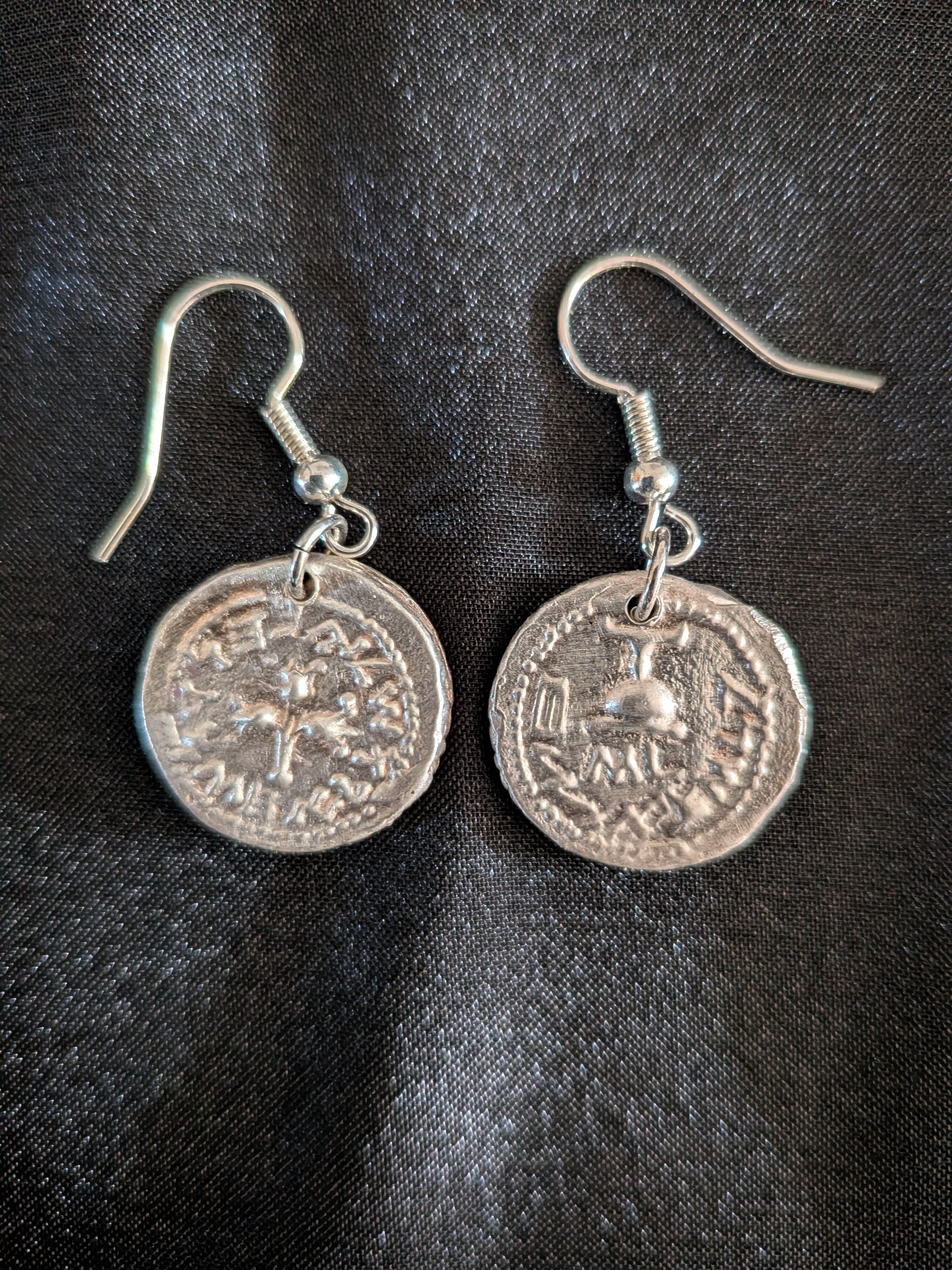 Ancient Coin Dangle Earrings