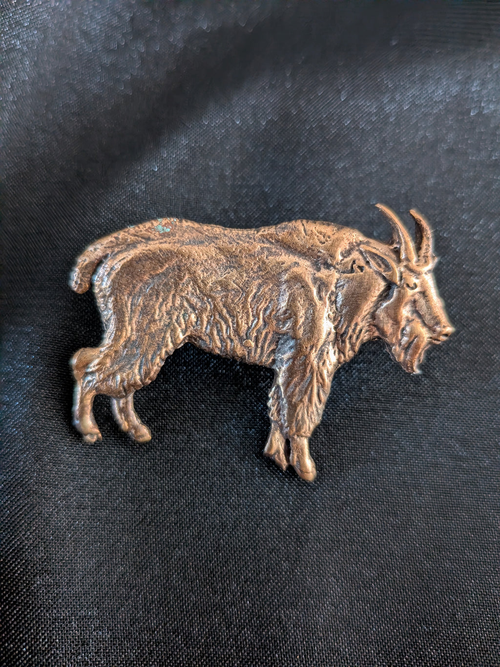 Bronze Mountain Goat Brooch