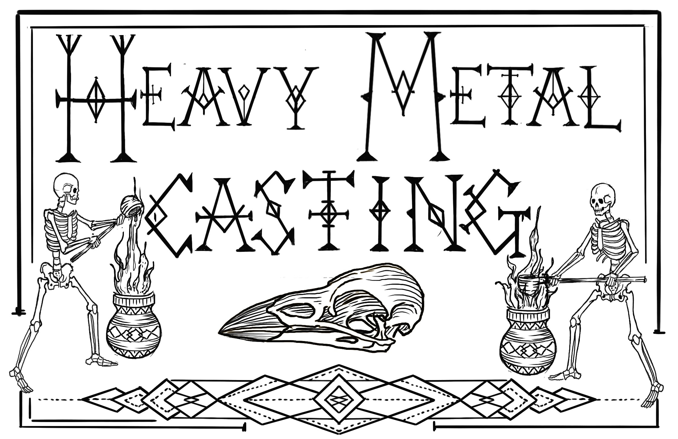 Heave Metal Casting Sticker