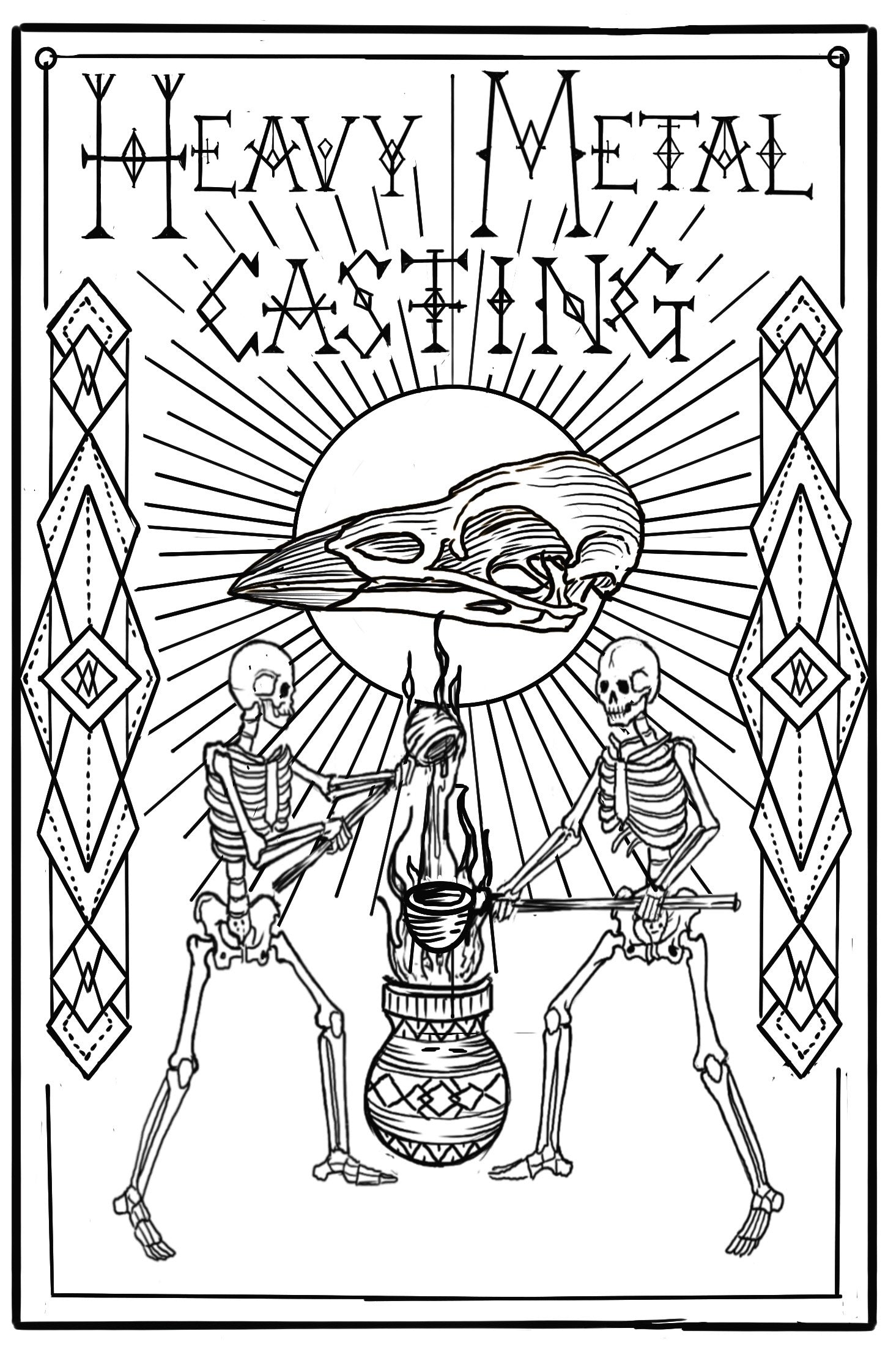 Heavy Metal Casting Sticker